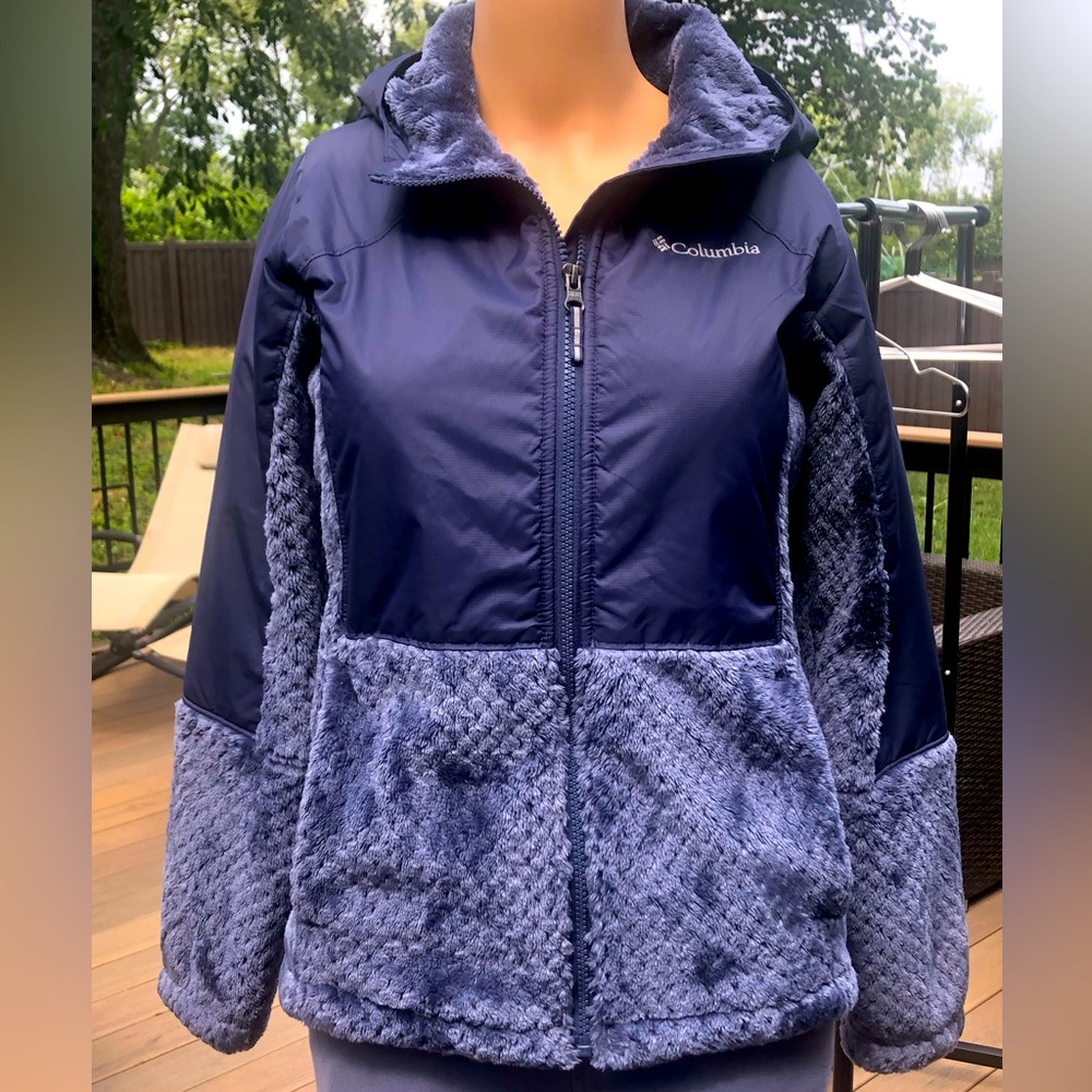 H30: brand new Columbia girls hooded jacket/ coat sz L - 14-16 combo nylon poly